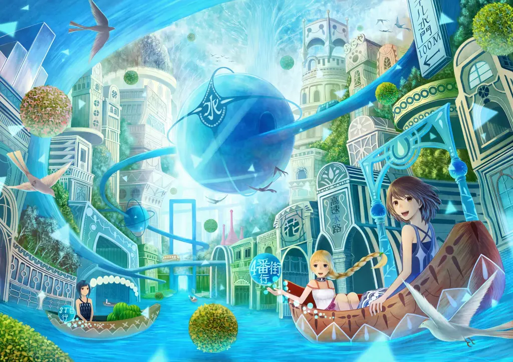 Dunia Fantasi yang Menawan Ilustrasi dunia fantasi dalam anime