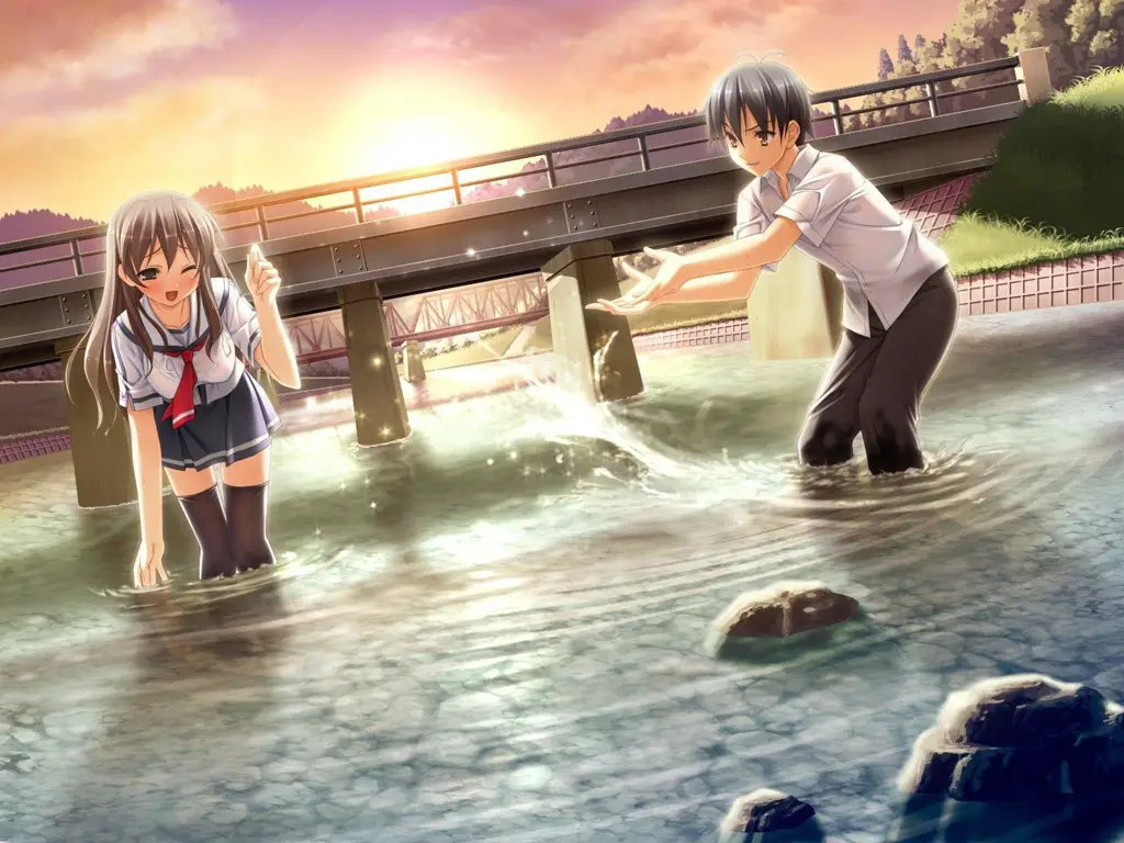 Momen Romantis dalam Anime Segitiga Cinta Gambar adegan romantis dalam anime