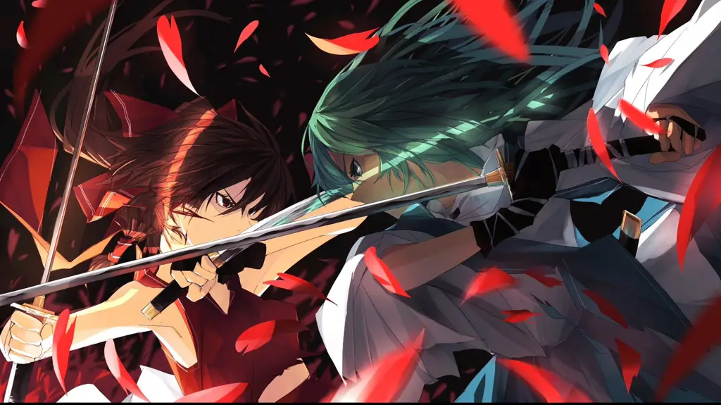 Adegan pertarungan yang menegangkan Adegan pertarungan anime