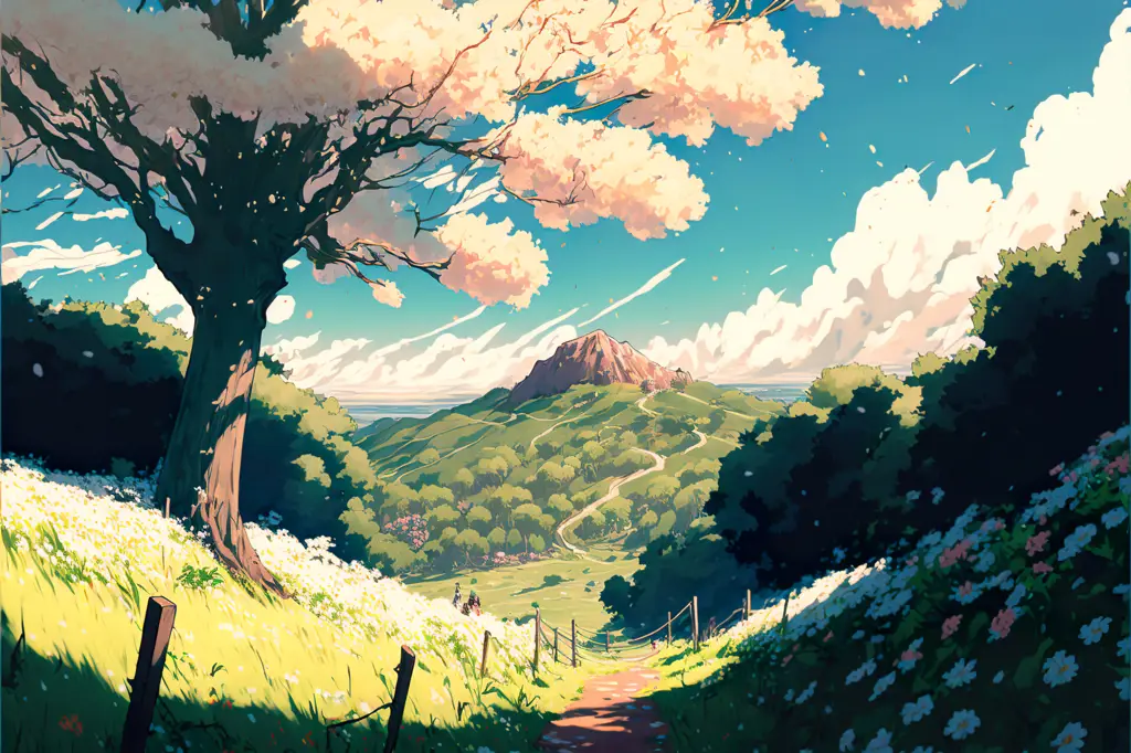 Dunia-Dunia Lain yang Menakjubkan Gambar pemandangan dunia fantasi dari anime Isekai