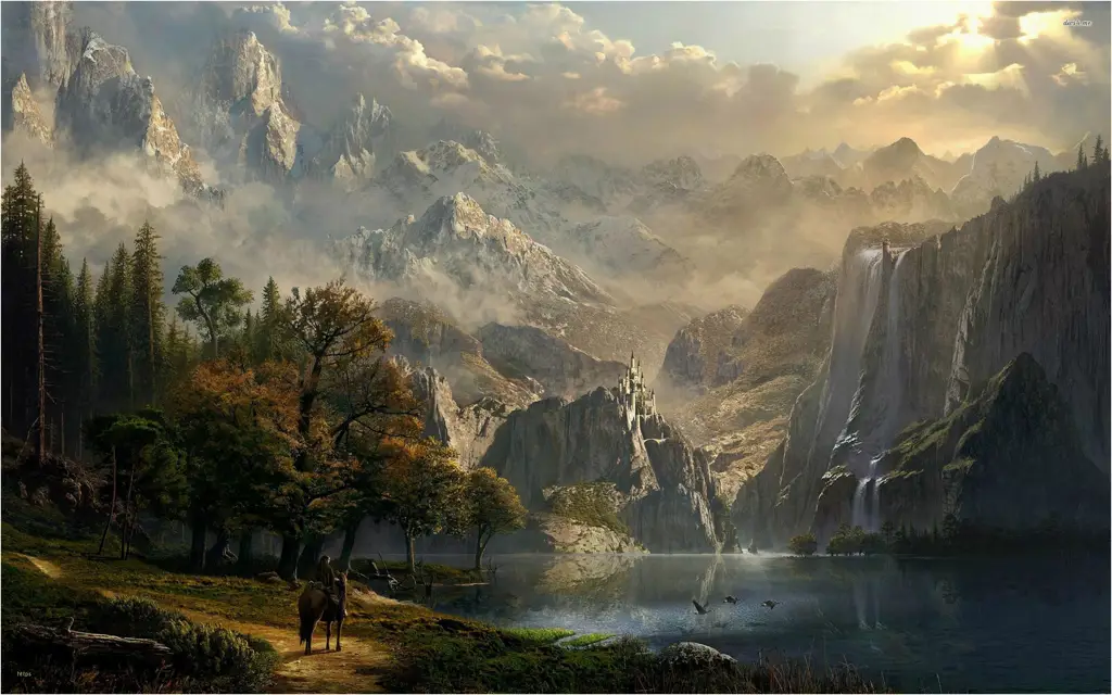 Keindahan Dunia Lain dalam Anime Isekai Gambar pemandangan dunia fantasi