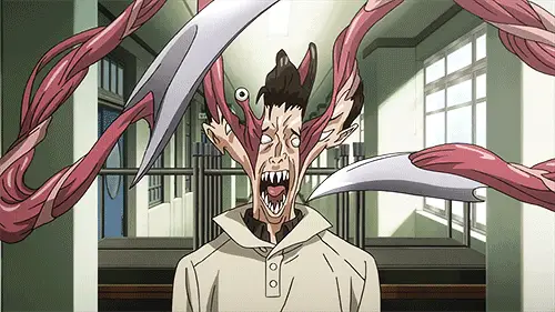 Adegan aksi anime dengan parasit