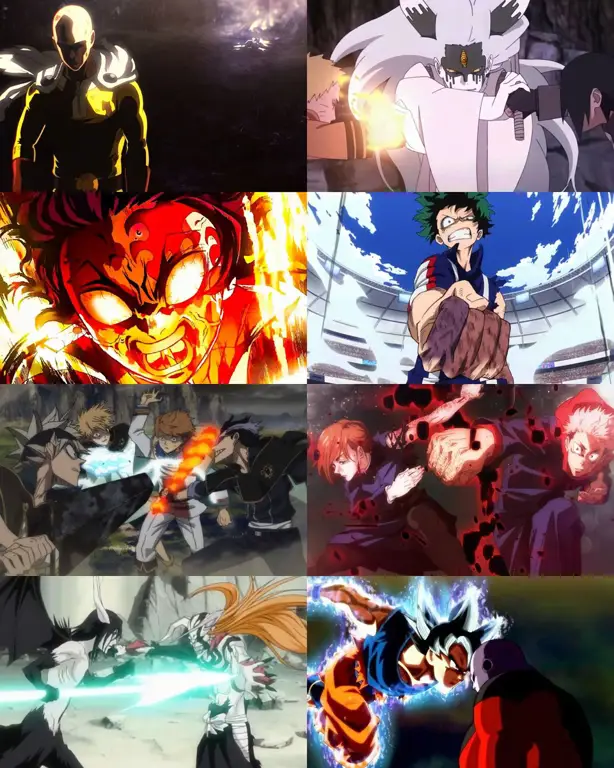 Adegan pertarungan yang seru dan menegangkan Adegan pertarungan anime yang menegangkan