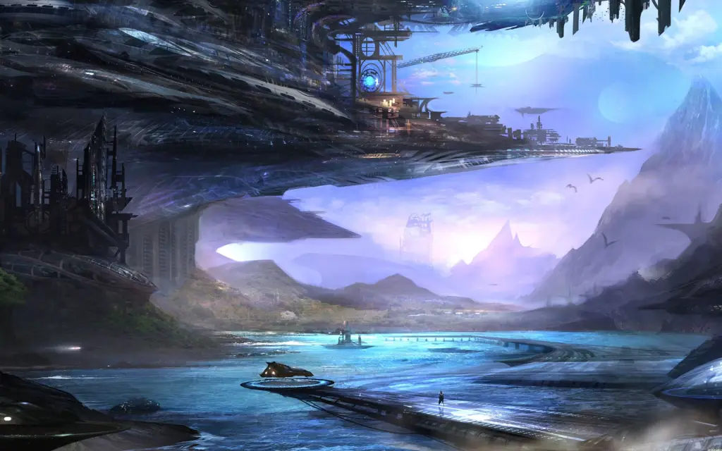 Pemandangan Dunia Fantasi Anime Gambar pemandangan dunia fantasi anime