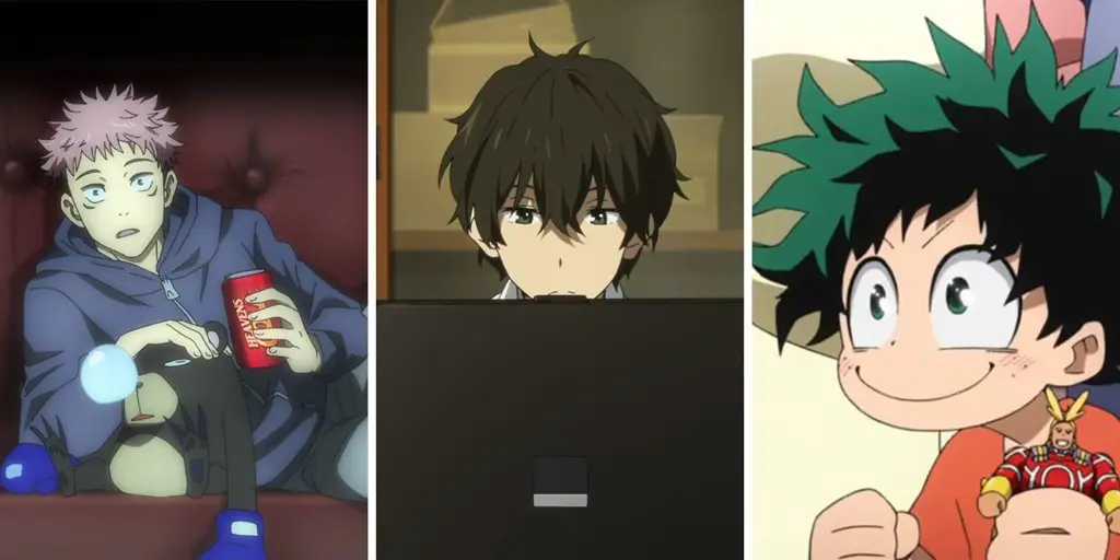 Suasana Menyenangkan Menonton Anime Gambar pengaturan menonton anime
