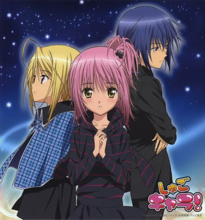 Poster Anime Cinta Segitiga Poster anime yang menampilkan kisah cinta segitiga