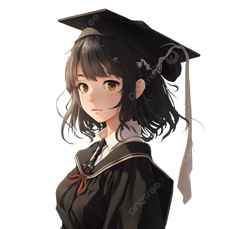 Raih Kesuksesanmu Gambar wisuda bergaya anime