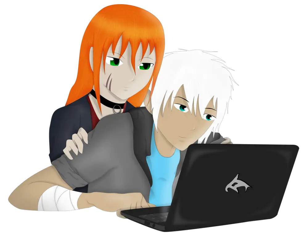 Menonton Anime Bersama Keluarga Anak-anak menonton anime bersama-sama dengan gembira