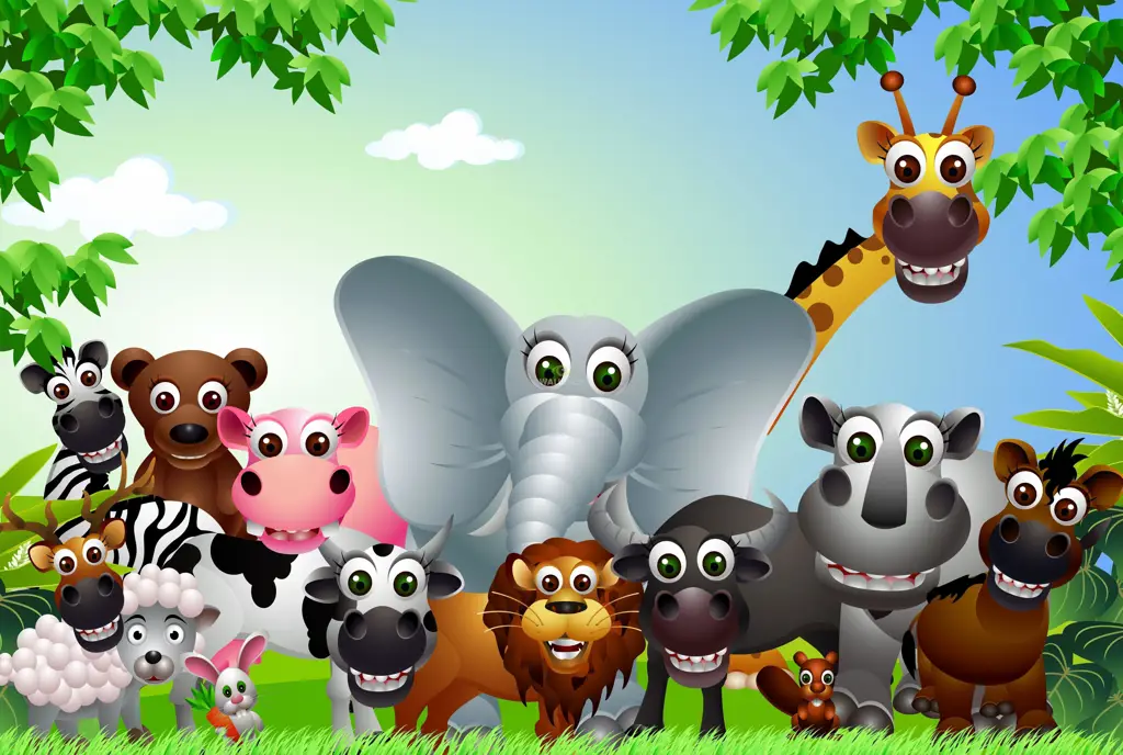 Hewan Kartun Lucu untuk Anak Gambar-gambar hewan kartun yang lucu dan menggemaskan