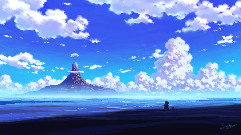 Gambar pemandangan anime yang unik Pemandangan indah dalam anime