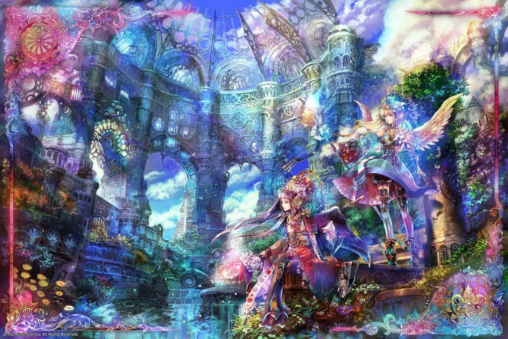 Dunia Anime yang Menawan Pemandangan anime yang cerah dan berwarna-warni