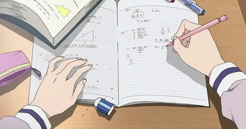 Perjuangan Menuju Kesuksesan Gambar karakter anime belajar keras