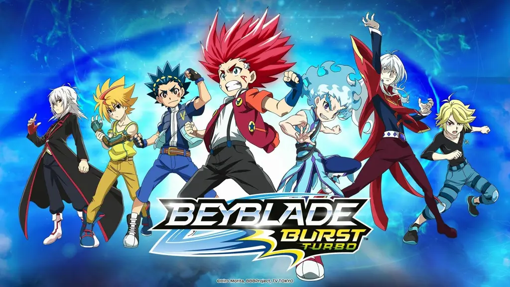 Adegan pertarungan Beyblade yang seru dan menegangkan