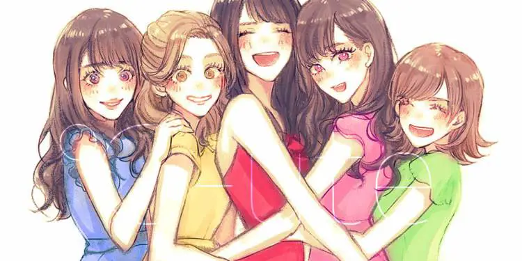 Menonton anime bersama teman Sekelompok teman sedang menonton anime bersama