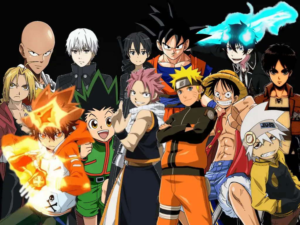 Berbagai Pilihan Anime Menarik untuk Ditonton Ulang Gambar berbagai karakter anime populer