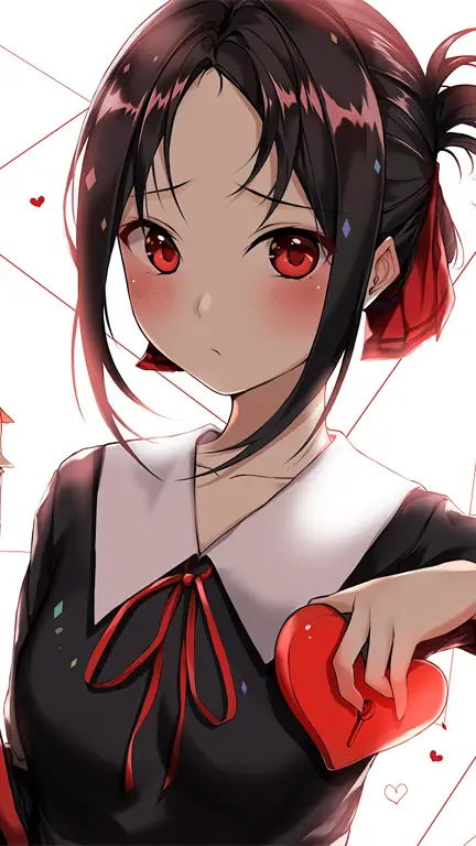 Ekspresi lucu karakter Kaguya dan Miyuki Gambar adegan anime Kaguya-sama: Love is War