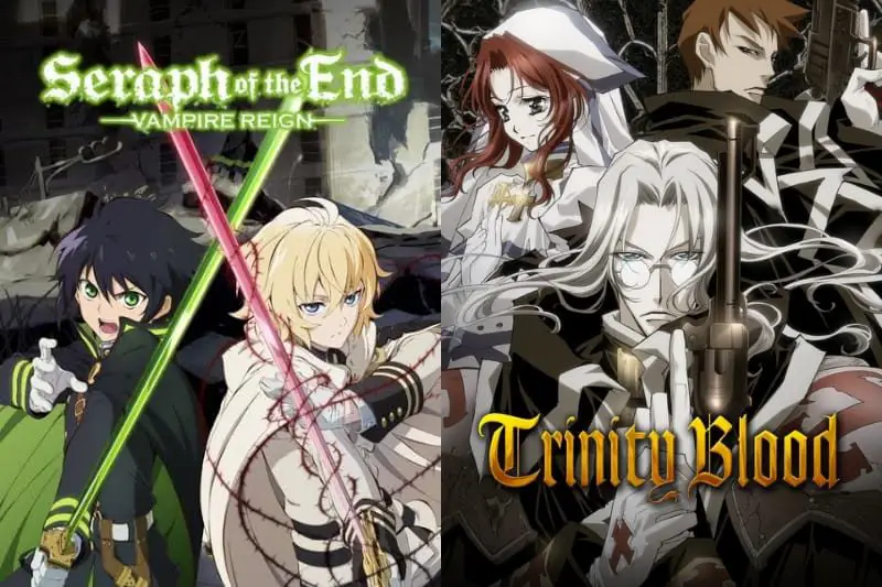 Cuplikan adegan romantis antara vampire dan manusia Adegan romantis anime vampire