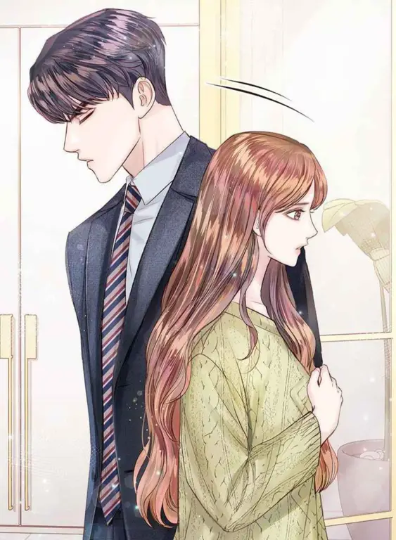 Ilustrasi pasangan anime yang bahagia Pasangan anime dengan happy ending