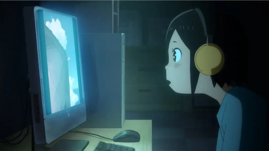 Menonton anime bersama teman Berbagai karakter anime yang menonton anime bersama
