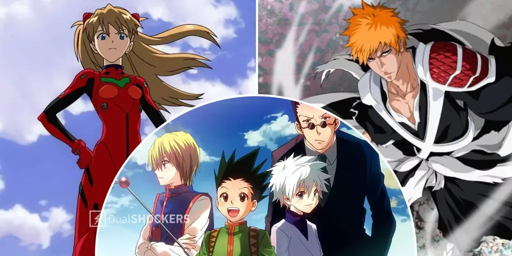 Berbagai karakter anime yang sedang bertarung