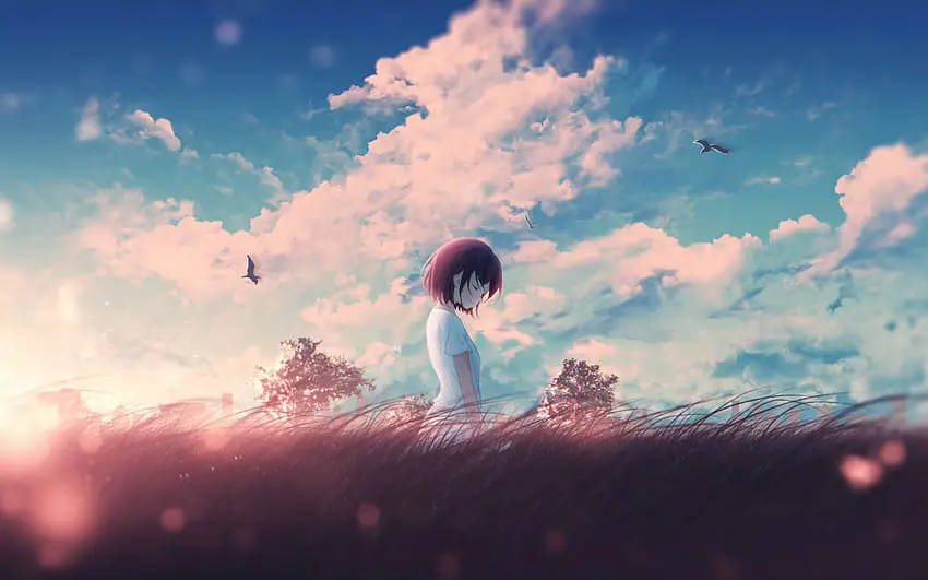 Pemandangan anime yang indah Gambar pemandangan anime yang menenangkan