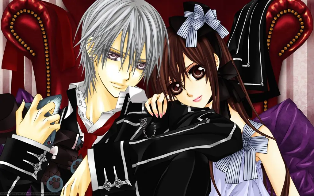 Ilustrasi pasangan vampire Pasangan vampire dalam anime romance