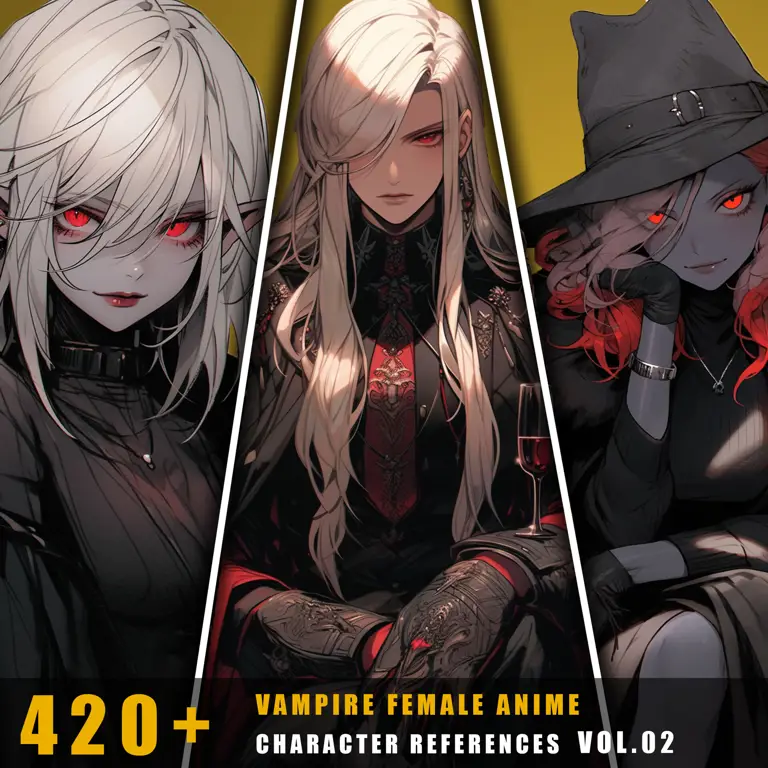 Ilustrasi anime vampir Ilustrasi anime vampir