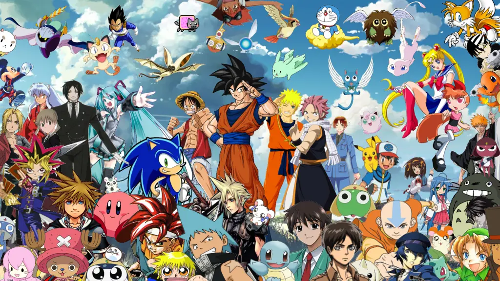 Beragam Karakter Anime Menarik Gambar berbagai karakter anime dari berbagai genre
