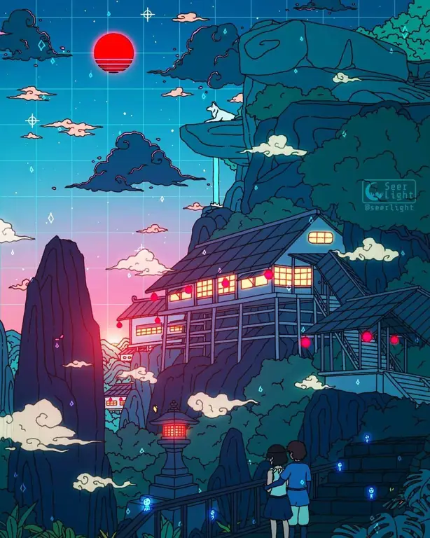 Pengalaman Anime Virtual yang Imersif Gambar anime virtual dengan pengalaman imersif yang menakjubkan.
