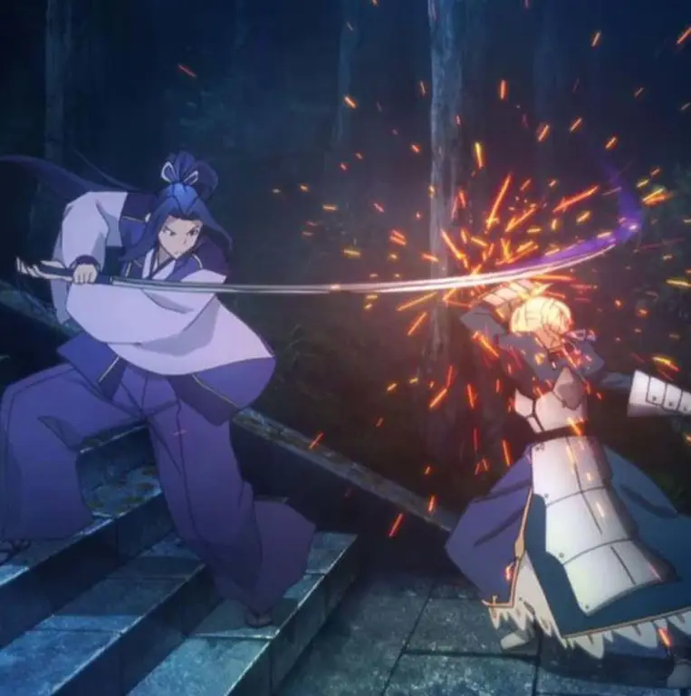 Pertarungan Pedang Anime yang Menarik Adegan pertarungan pedang anime