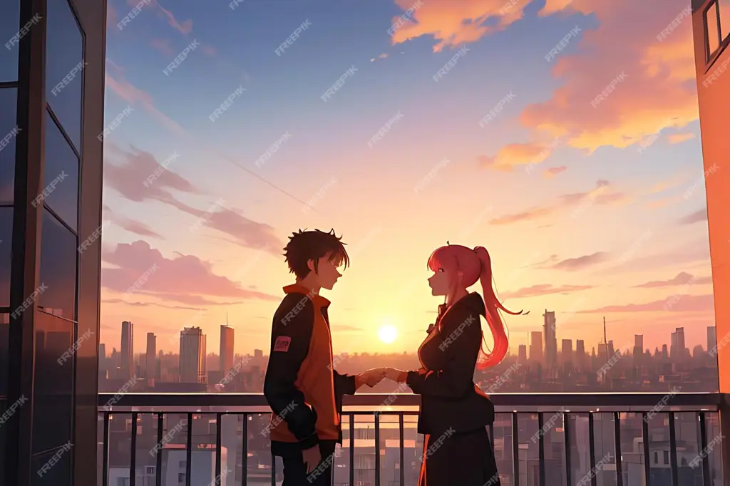 Momen romantis dalam anime pilihan Pasangan anime dalam adegan romantis