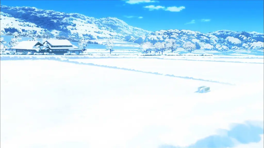 Pemandangan Anime Musim Dingin Gambar pemandangan anime musim dingin