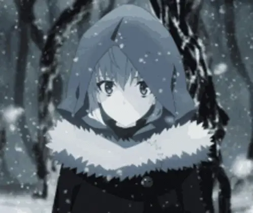 Pemandangan Anime Musim Dingin Pemandangan musim dingin yang indah dalam anime