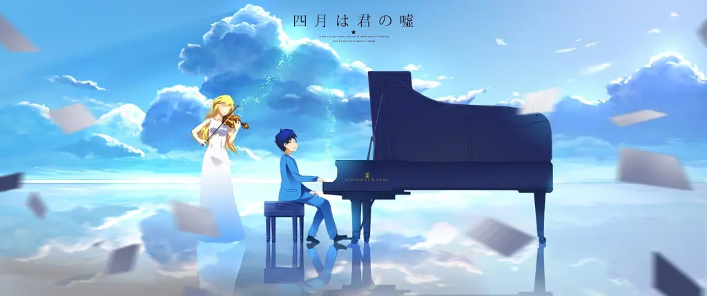 Your Lie in April: Kisah Cinta yang Mengharukan Visual kunci Your Lie in April