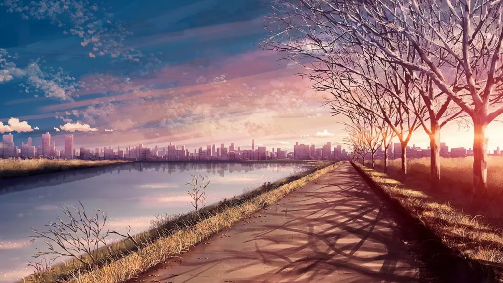 Pemandangan Anime yang Lebih Tajam dengan X265 Gambar pemandangan anime yang indah
