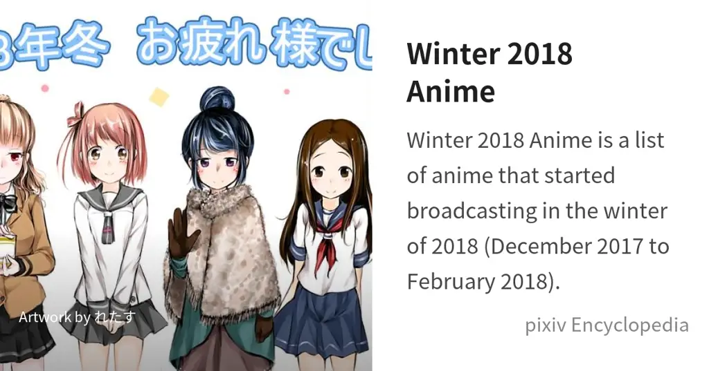 Poster Anime Musim Dingin 2018 Poster anime musim dingin 2018