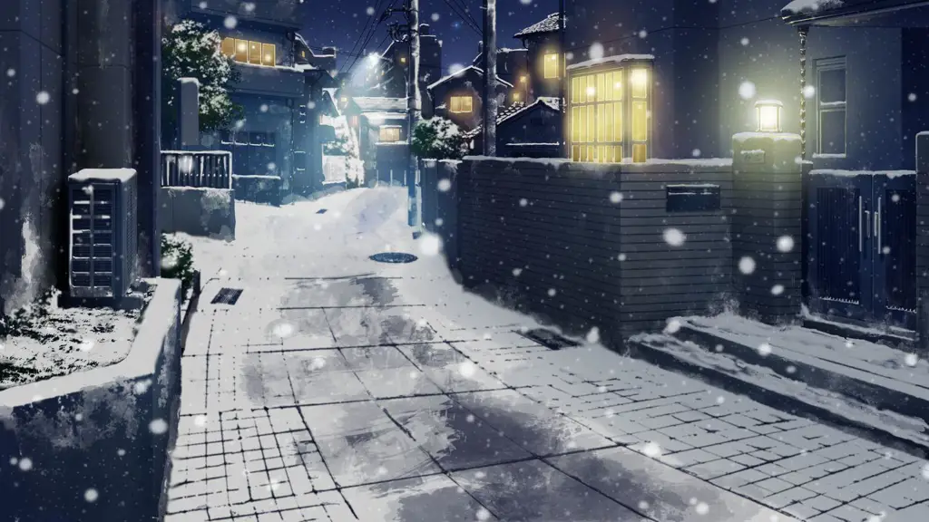 Pemandangan Musim Dingin dalam Anime Gambar pemandangan musim dingin anime