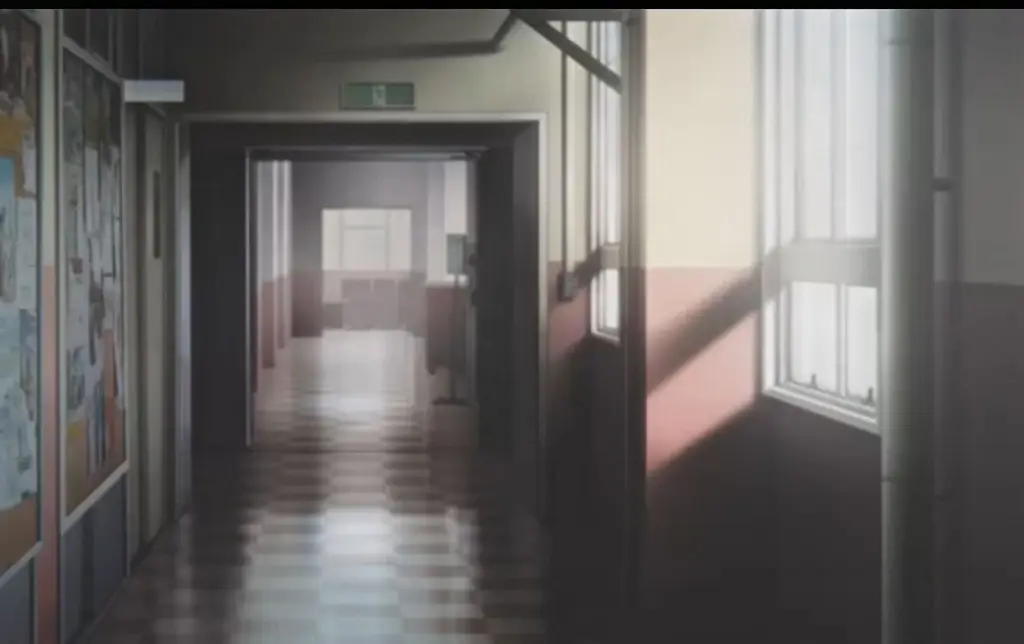 Suasana sekolah dalam anime school romance Pemandangan sekolah anime yang indah