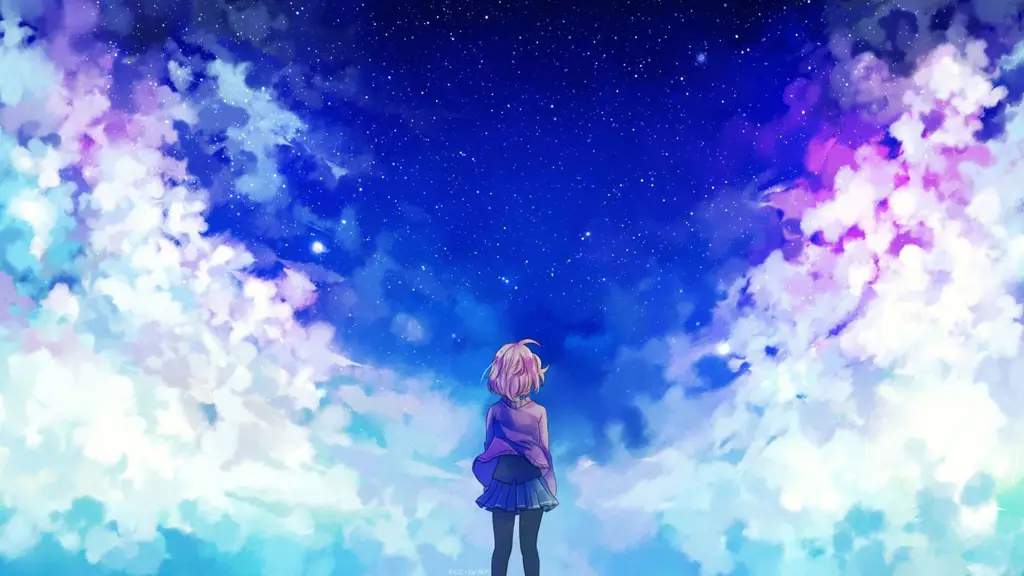Menikmati Anime di Bulan Ramadan Gambar gadis anime lucu menonton anime