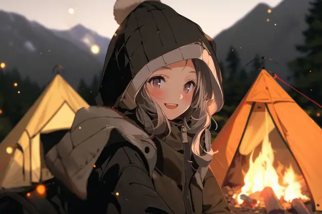 Gadis-gadis Anime yang Lucu Berkemah