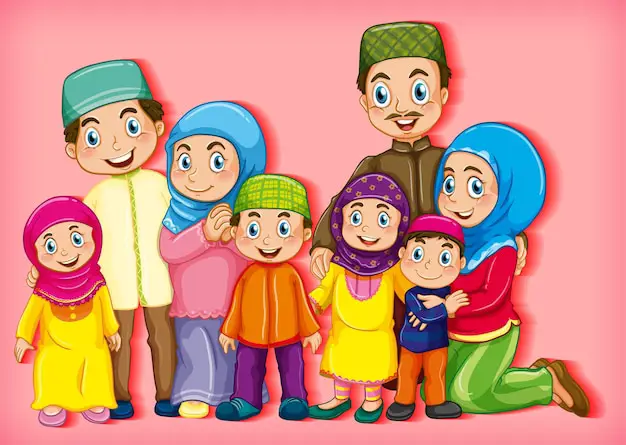 Momen hangat keluarga saat menonton anime Keluarga muslim menonton anime bersama-sama