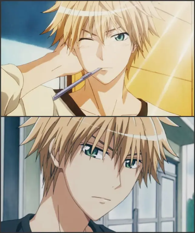 Adegan Aksi Anime dengan Karakter Cowok Tampan Gambar adegan aksi anime dengan karakter cowok ganteng