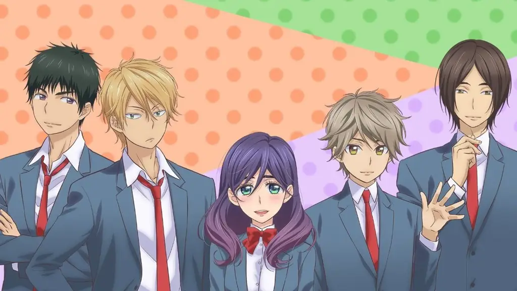 Ilustrasi Anime Reverse Harem Seorang gadis dikelilingi oleh banyak pria tampan dalam anime reverse harem.
