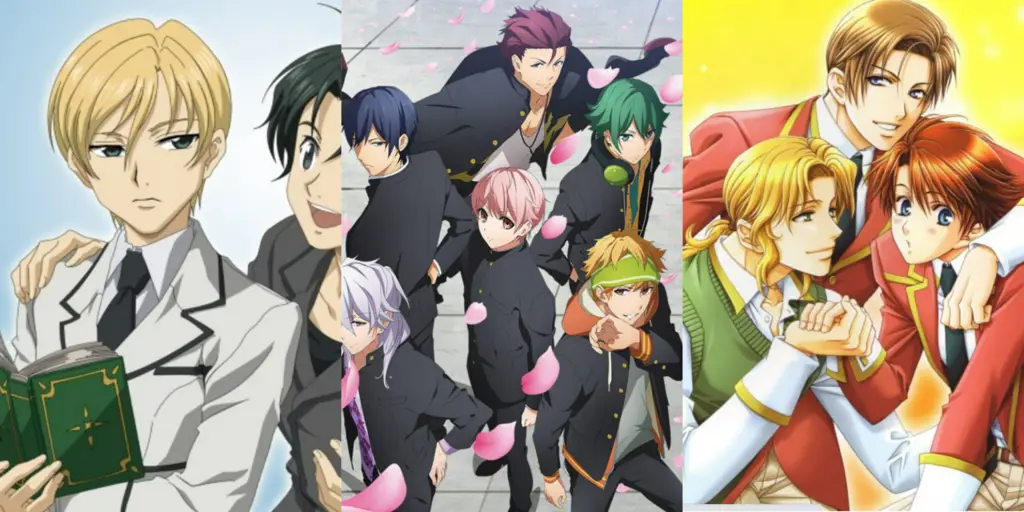 Setting Sekolah Anime Reverse Harem Suasana sekolah dengan banyak siswa pria tampan dalam anime reverse harem.