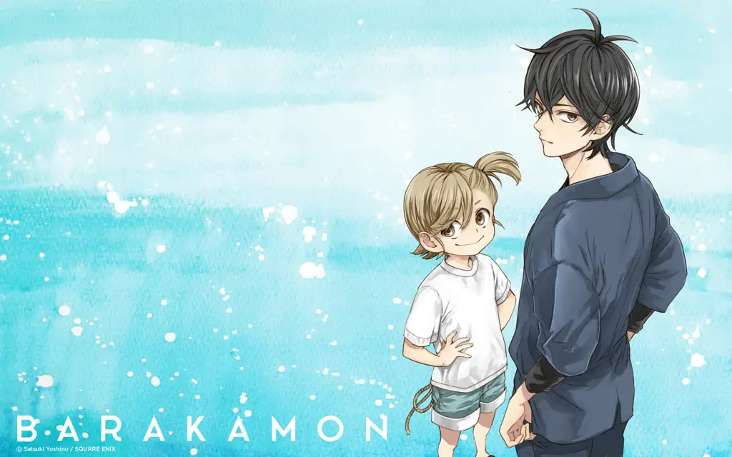 Kehidupan Seishu di pulau terpencil Gambar pemandangan desa di anime Barakamon