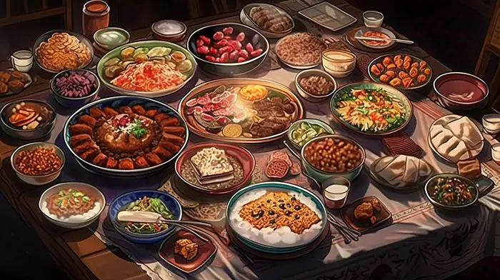 Aneka kuliner lezat dari berbagai anime Beragam hidangan makanan anime