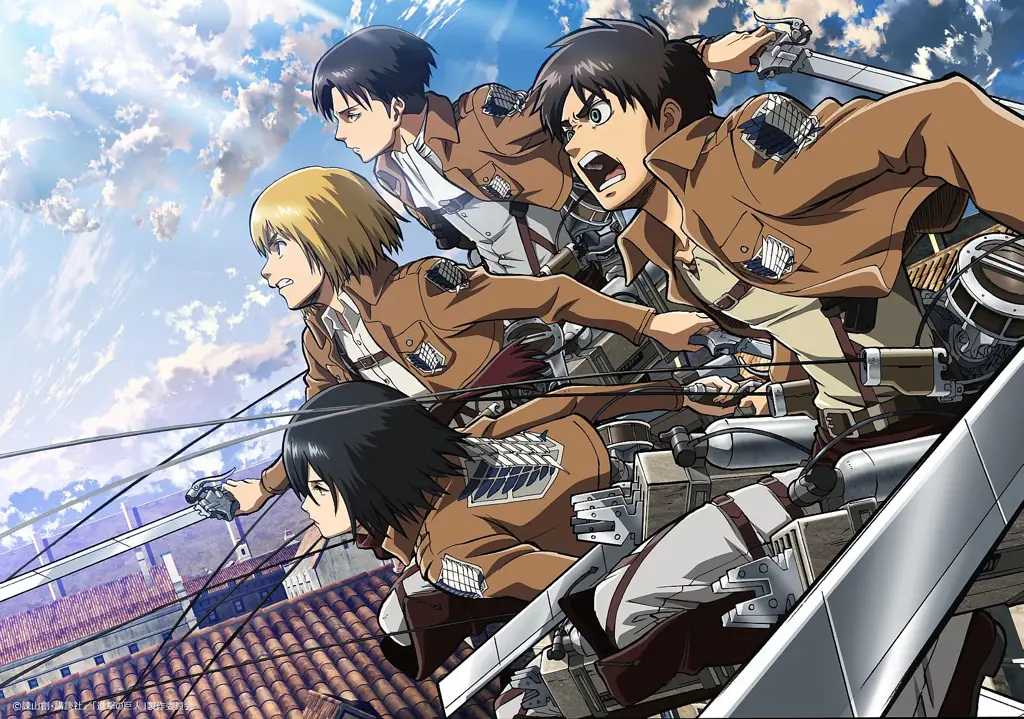 Adegan ikonik dari Attack on Titan Gambar Attack on Titan