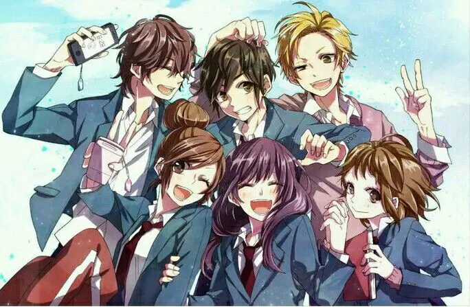Persahabatan dalam Anime Sekelompok karakter anime berteman
