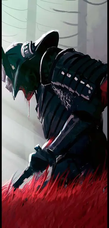 Kehidupan di Jepang Era Kaisan Ilustrasi anime samurai dengan latar belakang pemandangan Jepang tempo dulu