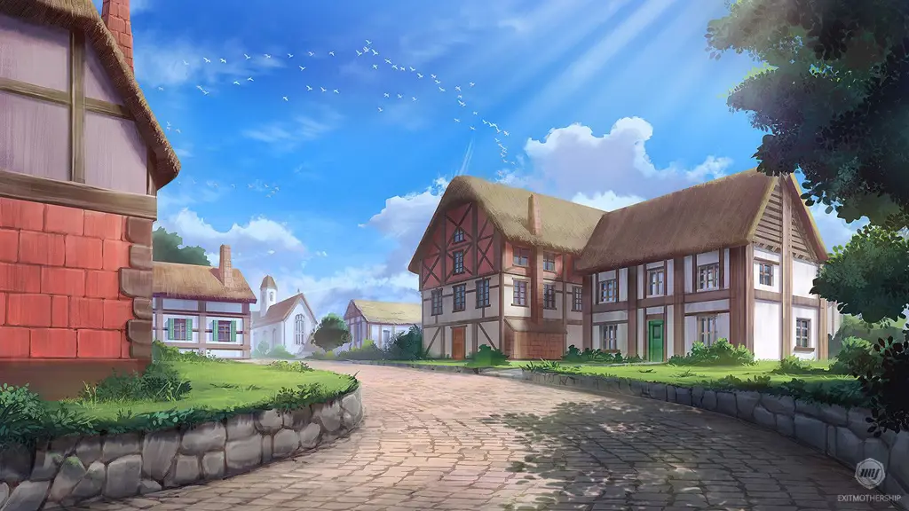 Pemandangan Dunia Lain yang Menakjubkan Gambar pemandangan anime isekai